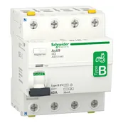 Voir nos différentiels type B Interrupteur différentiel type B Schneider Acti9 iID 4P 40A 30mA